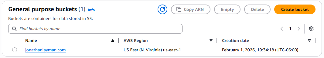 AWS S3 Bucket - Create Bucket