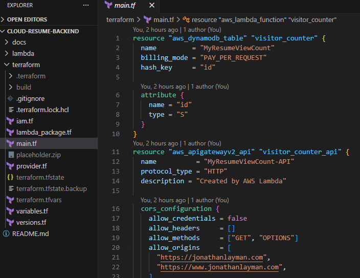 Defining Terraform resource blocks before importing existing AWS infrastructure.